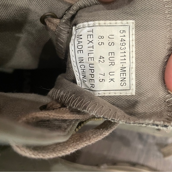 Levis canvas side zip high top laces hiking combat boots men- size 8.5,nwot - Picture 3 of 6